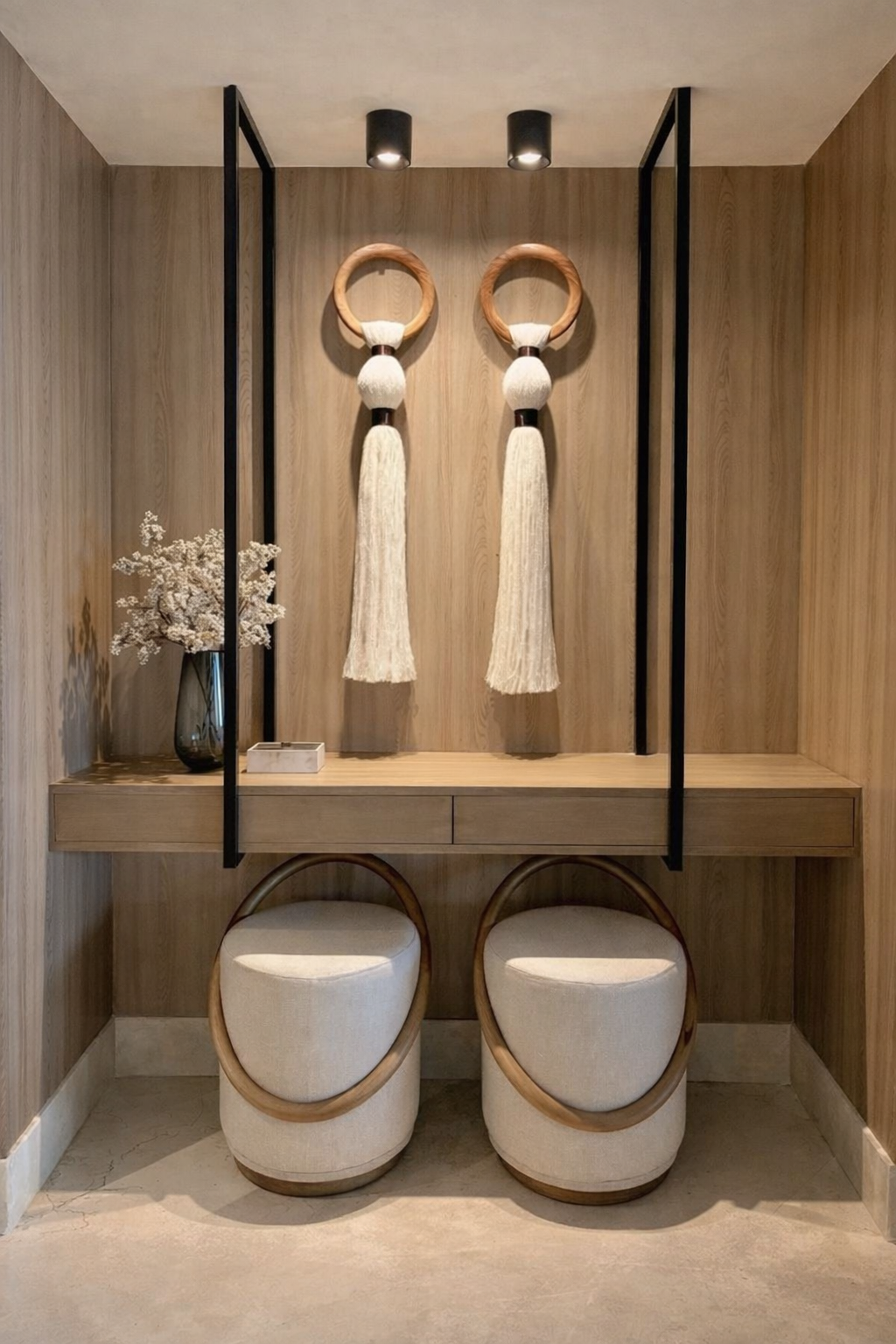 Borlas Piaroa en espacio residencial